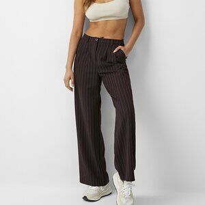 Icone wide-leg pinstripe pant (Large)